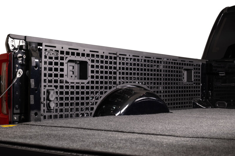 Ford Super Duty F-450 Molle Panel - Driver Side - Addictive Desert Designs - Bed Side Accessory Mounting Panel - Hammer Black - `23-`26